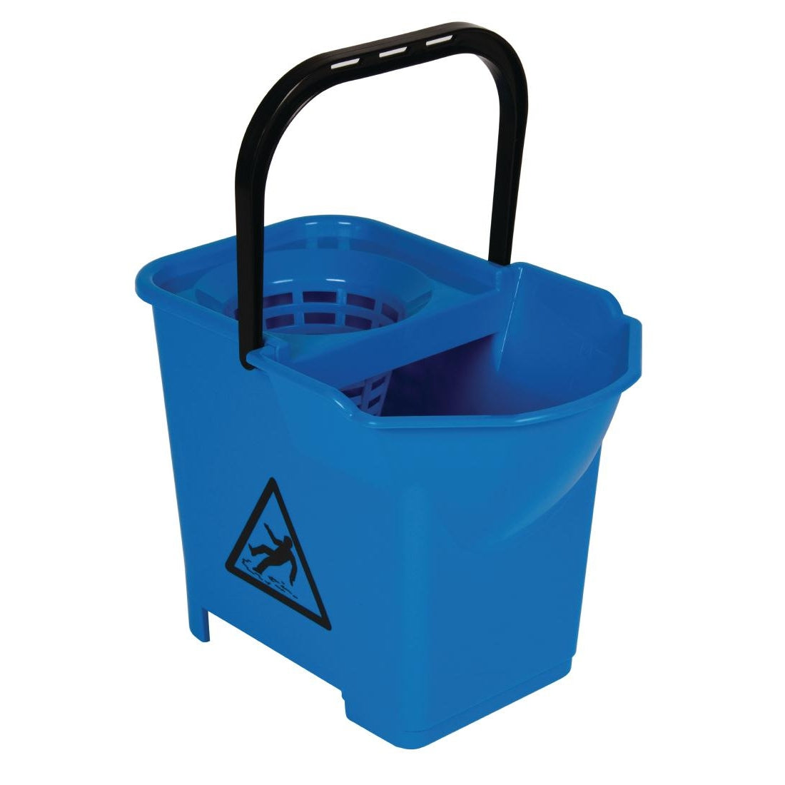 Nisbets Essentials Mop Bucket & Wringer 10Ltr Blue (3 Parts)