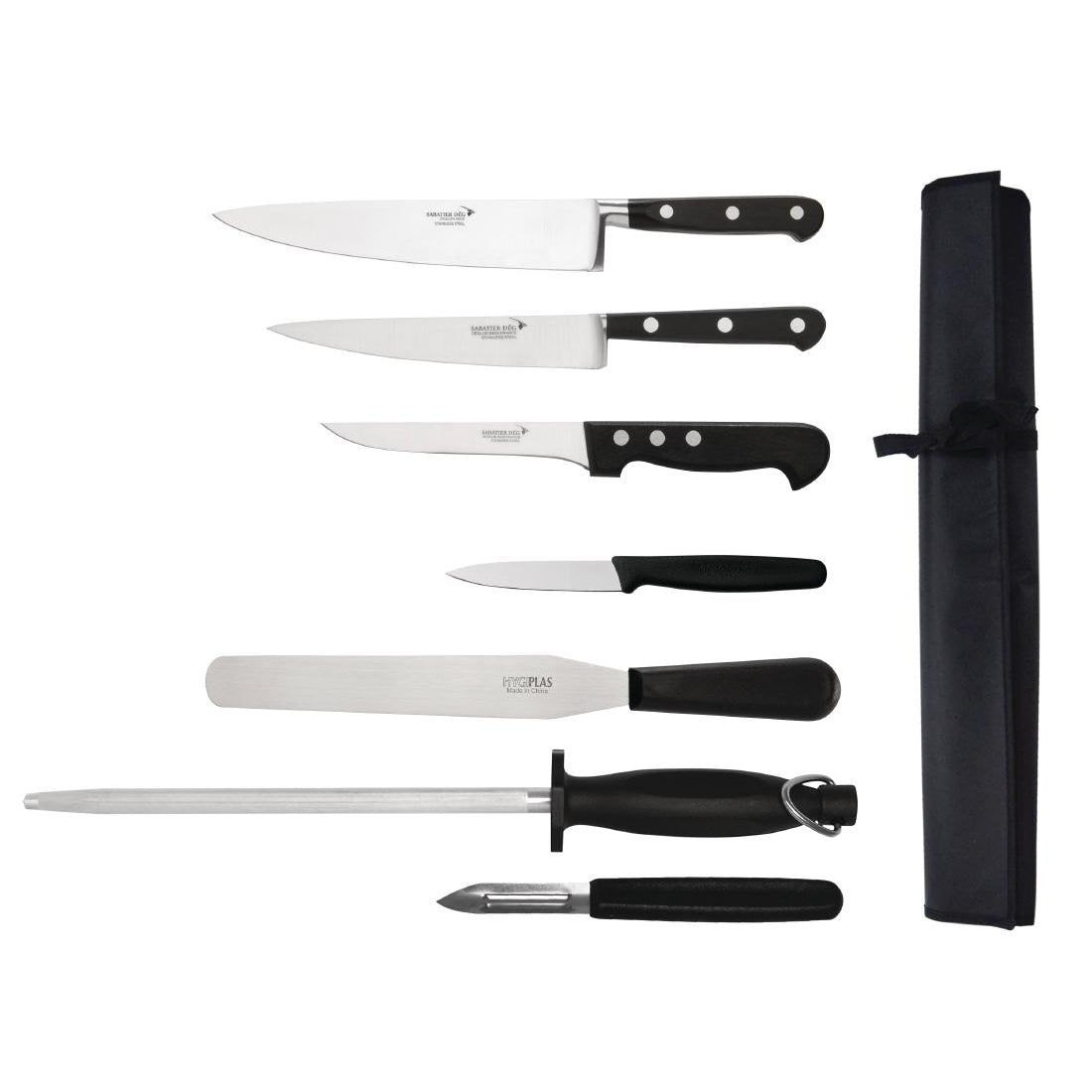 Deglon Sabatier 7-Piece Knife Set with Wallet
