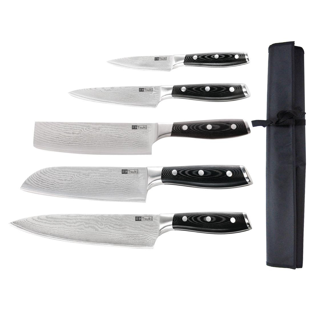 Vogue Tsuki 5-Piece Knife Set with Wallet Series 7