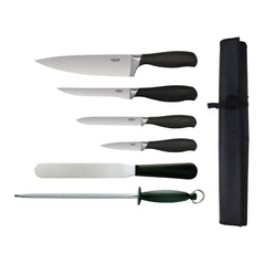 Vogue Soft Grip 6-Piece Knife Set with Wallet