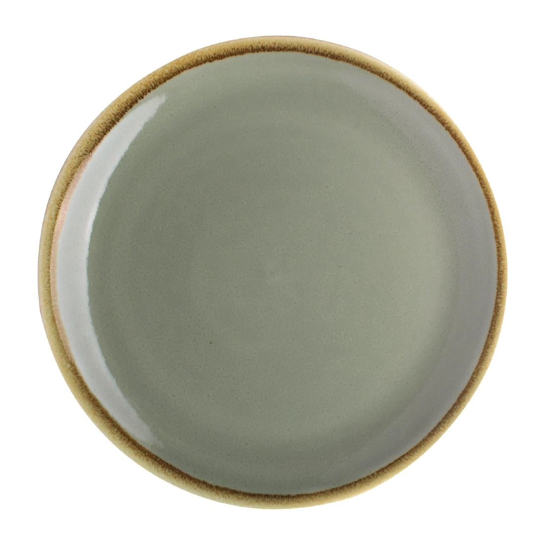 Olympia Kiln Round Coupe Plates Moss 230mm (6 Pack)