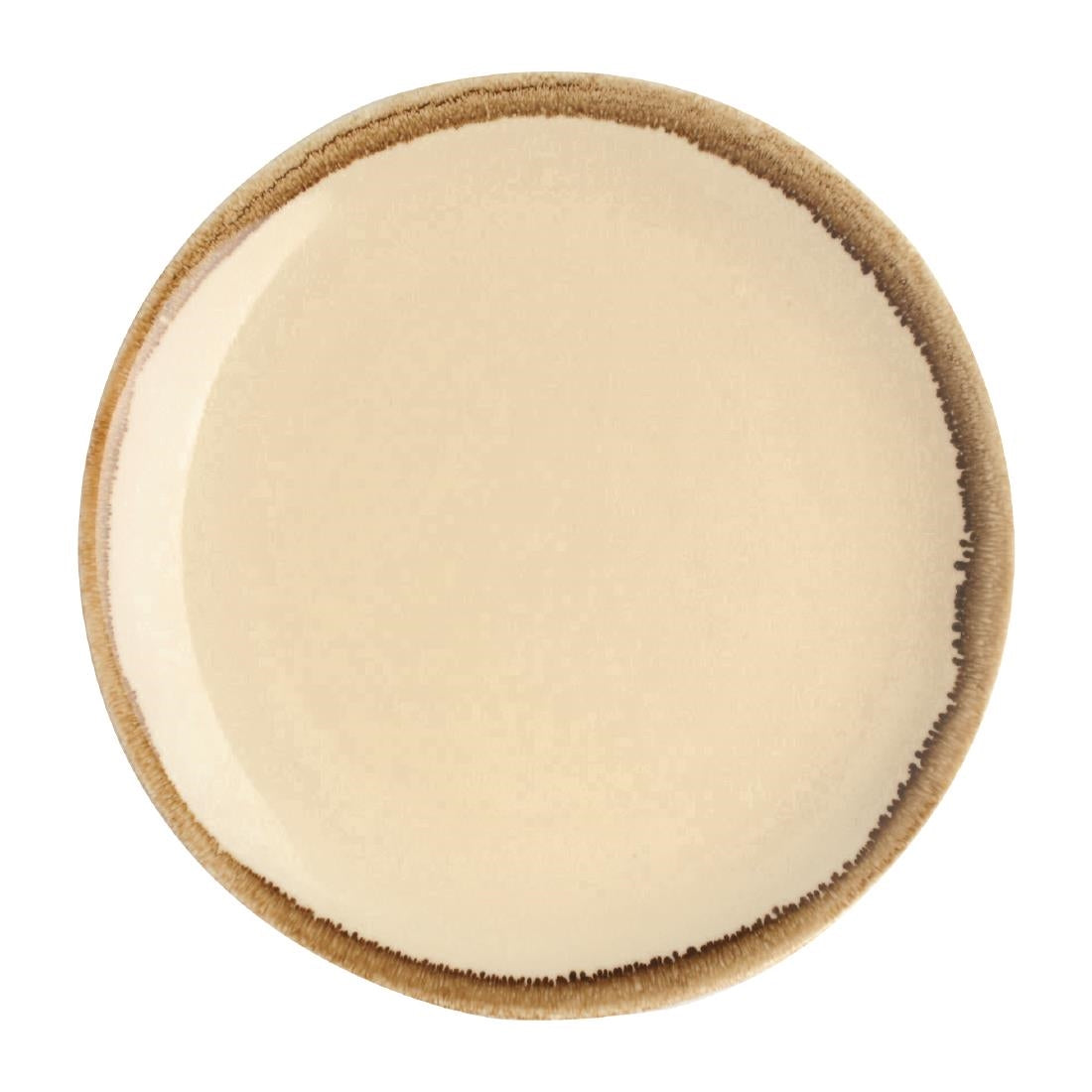 Olympia Kiln Round Coupe Plates Sandstone 230mm (6 Pack)