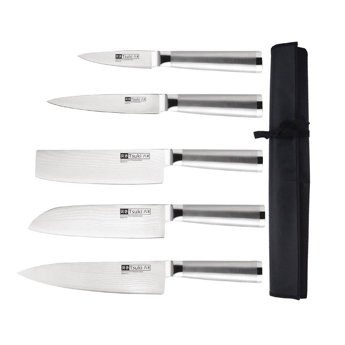 Vogue Tsuki 5-Piece Knife Set with Wallet Series 8