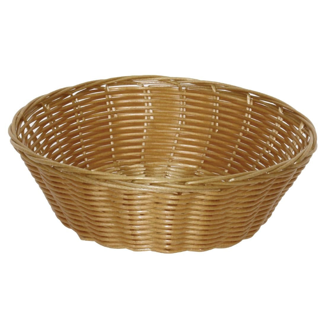 Olympia Poly Wicker Round Food Baskets (6 Pack)