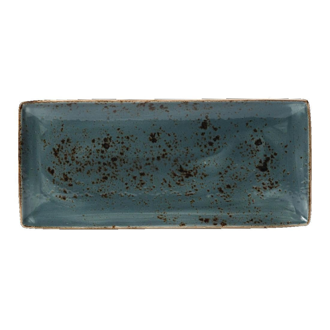 Steelite Craft Blue Rectangular Platters 370x 265mm (6 Pack)