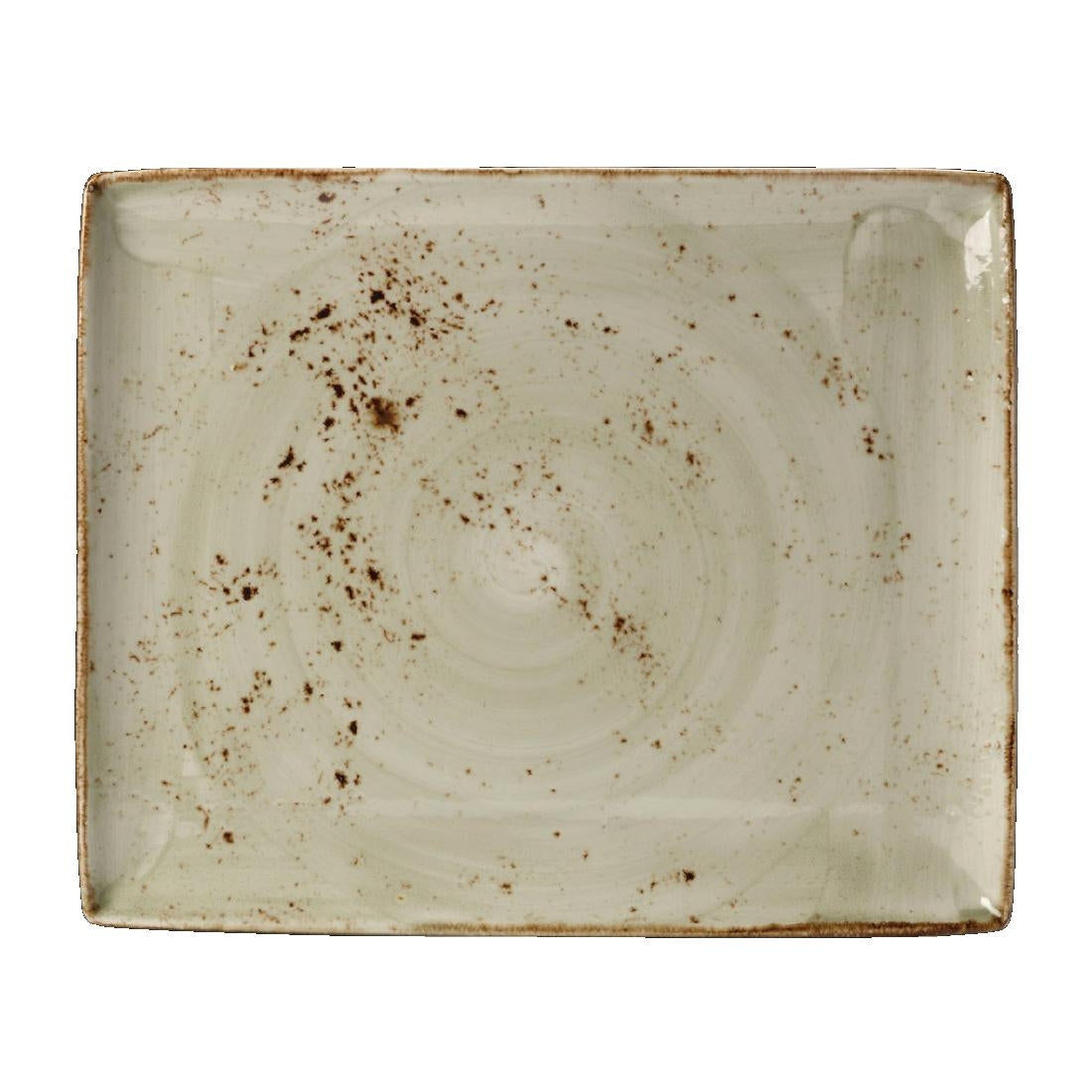 Steelite Craft Green Rectangular Platters 330x 270mm (6 Pack)