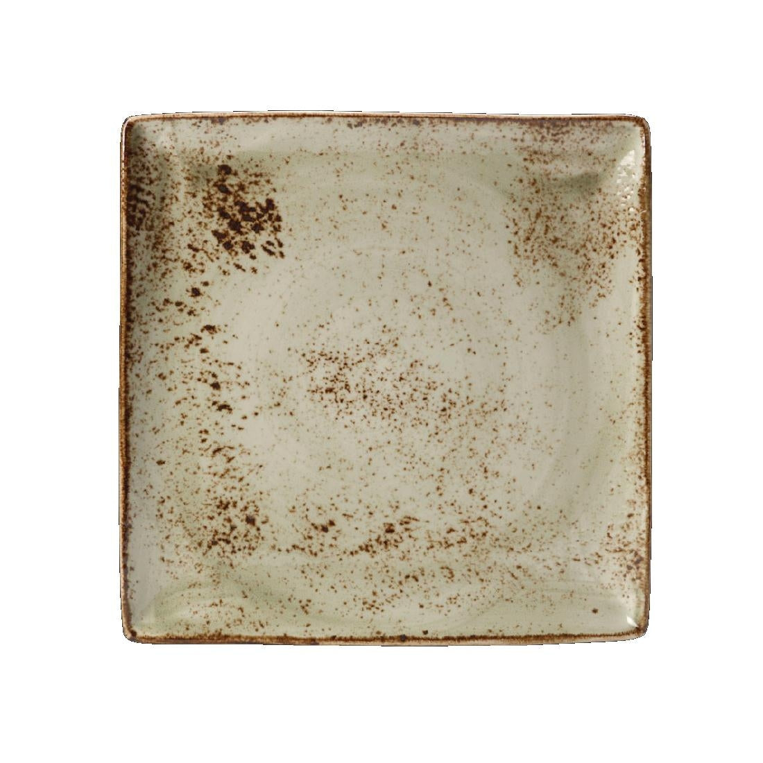 Steelite Craft Green Square Platters 270mm (6 Pack)