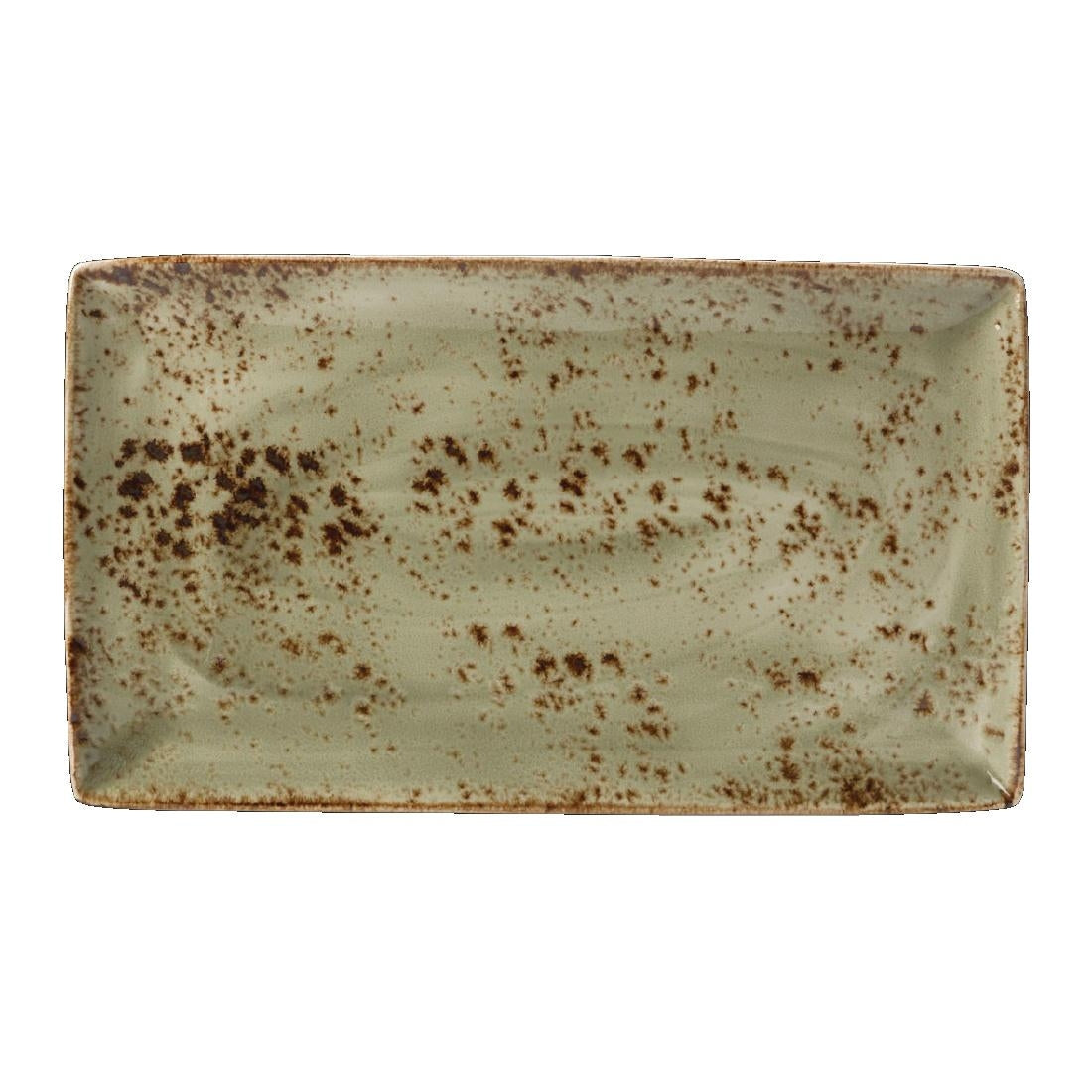Steelite Craft Green Rectangular Platters 330x 190mm (6 Pack)