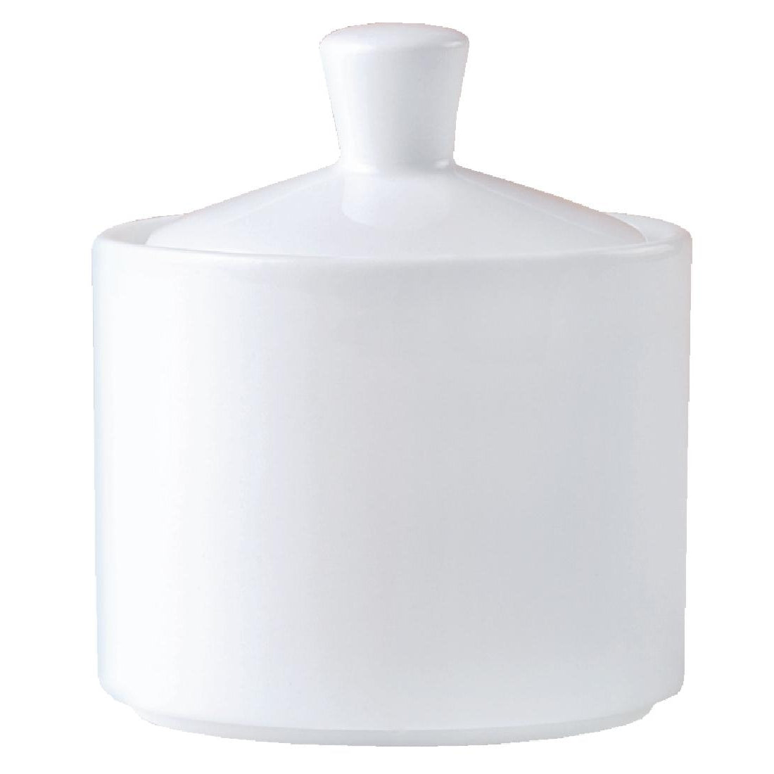 Steelite Monaco White Vogue Sugar Pots and Lids (6 Pack)
