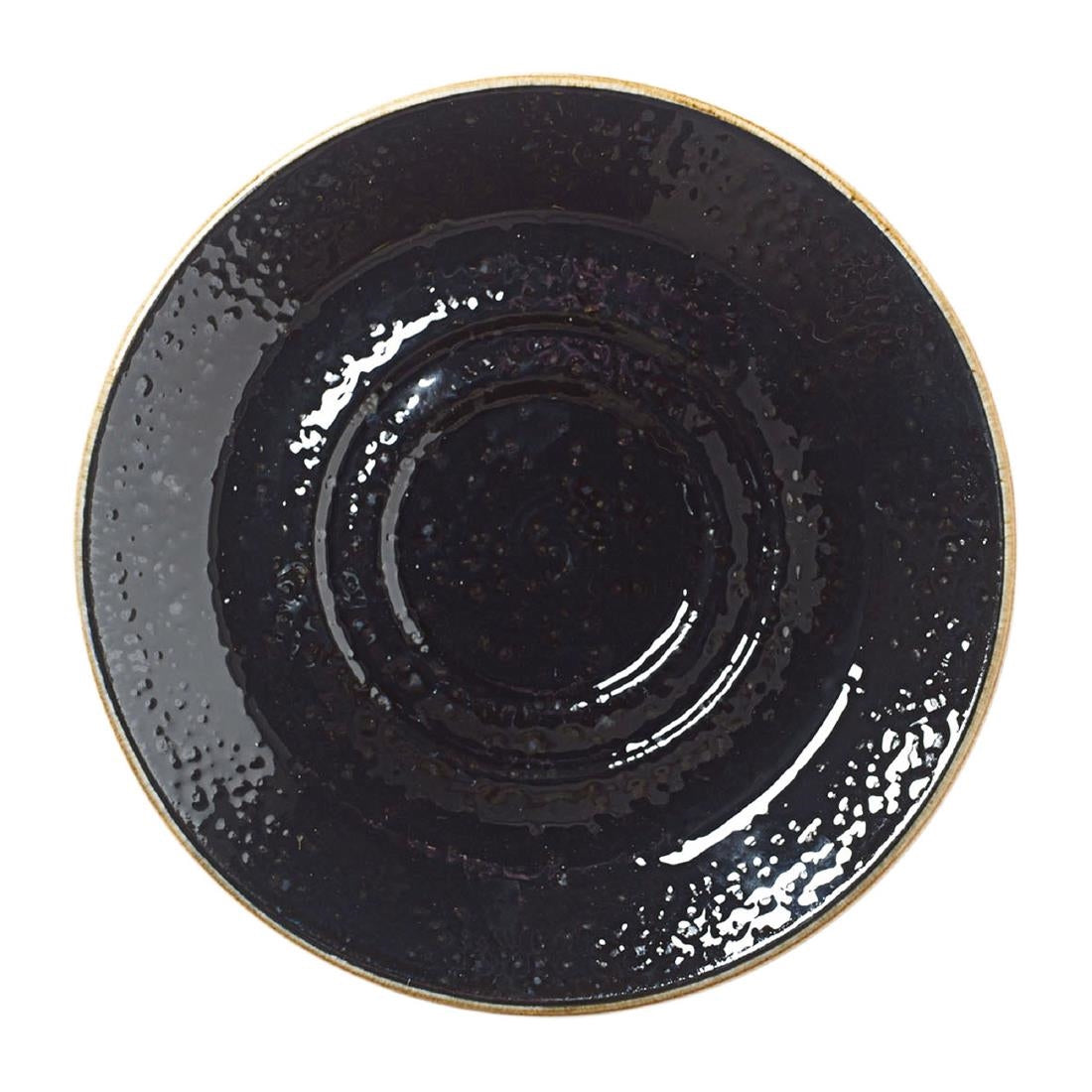 Steelite Craft Liquorice Saucers Large Double-Well 145mm (36 Pack)