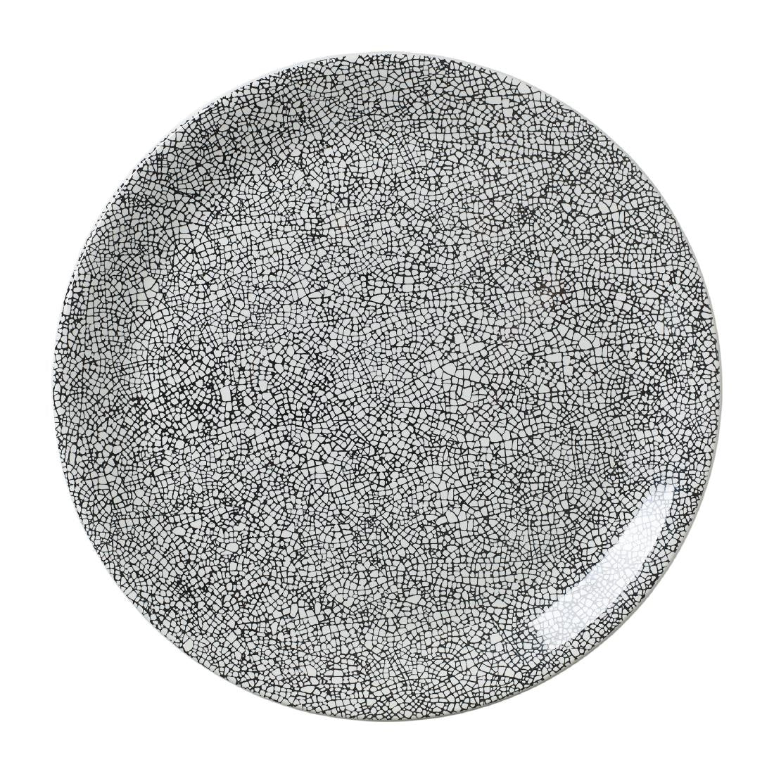 Steelite Ink Crackle Black Coupe Plates 300mm (12 Pack)