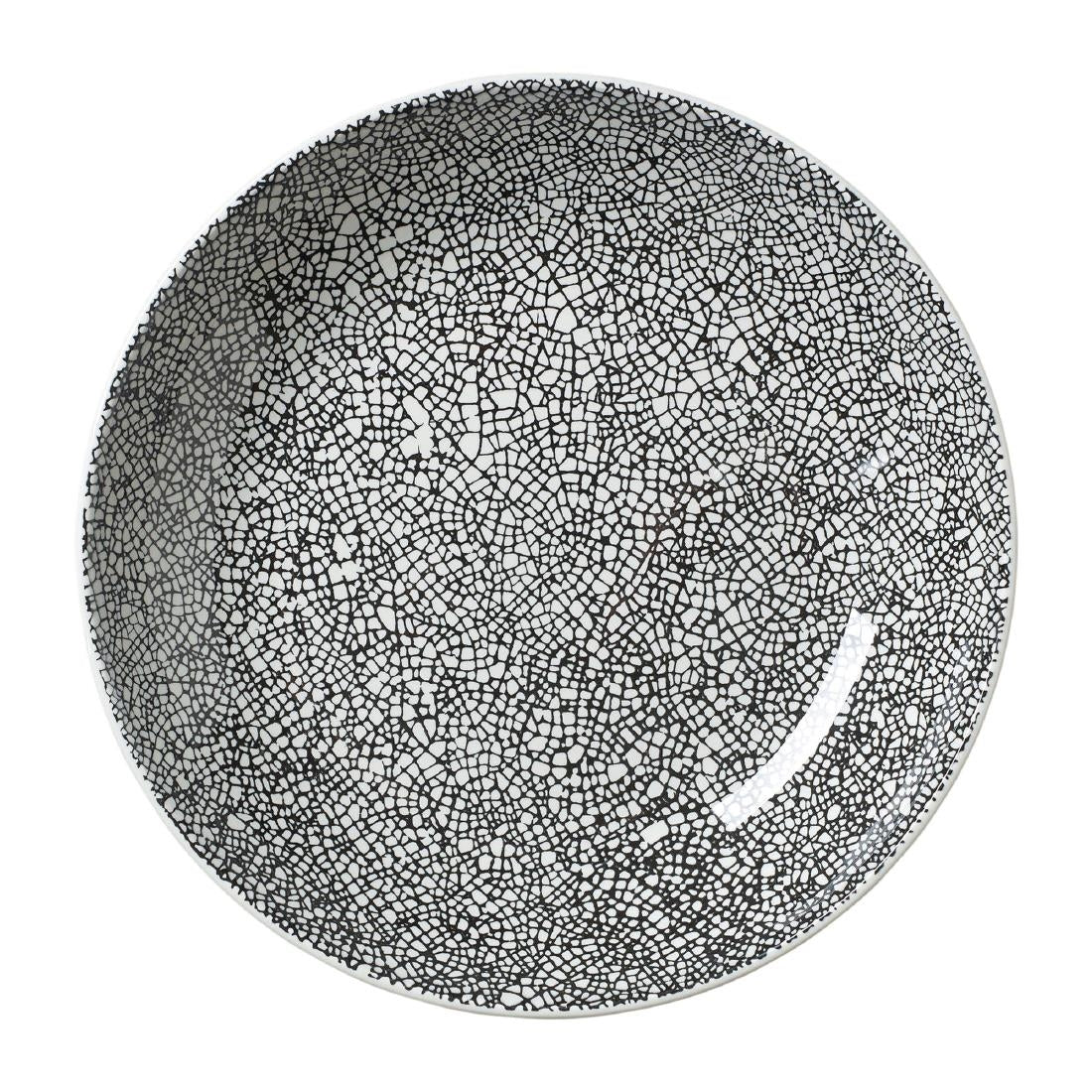 Steelite Ink Crackle Black Coupe Bowls 205mm (12 Pack)