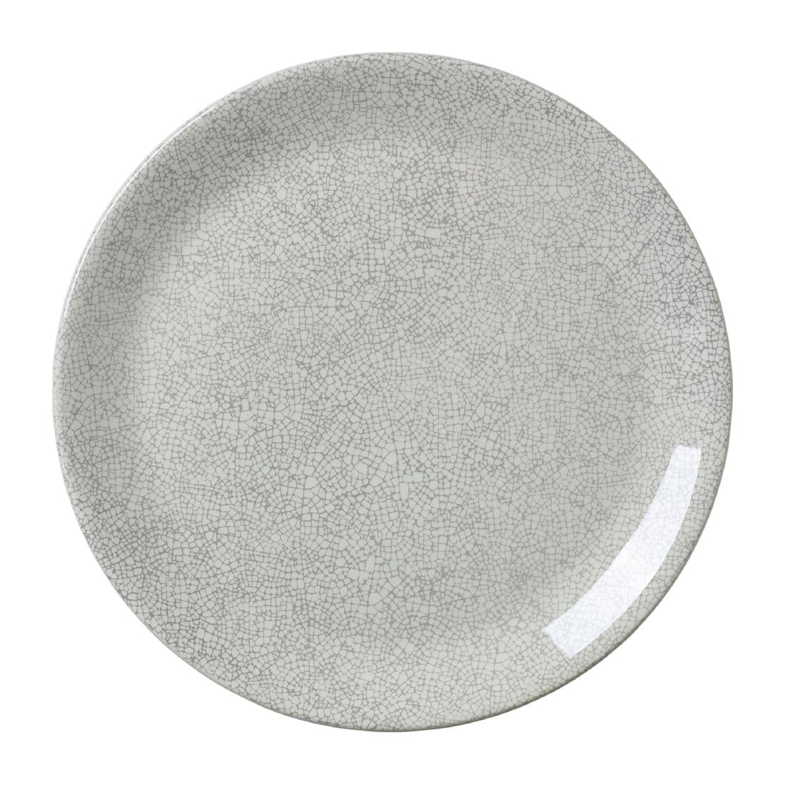 Steelite Ink Crackle Grey Coupe Plates 203mm (12 Pack)
