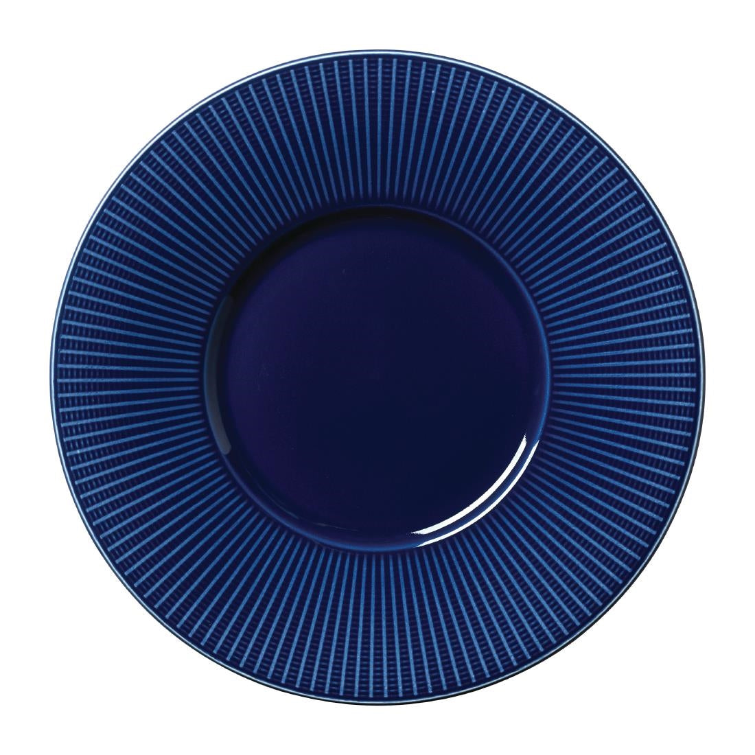 Steelite Willow Azure Gourmet Plates Medium Well Blue 285mm (6 Pack)