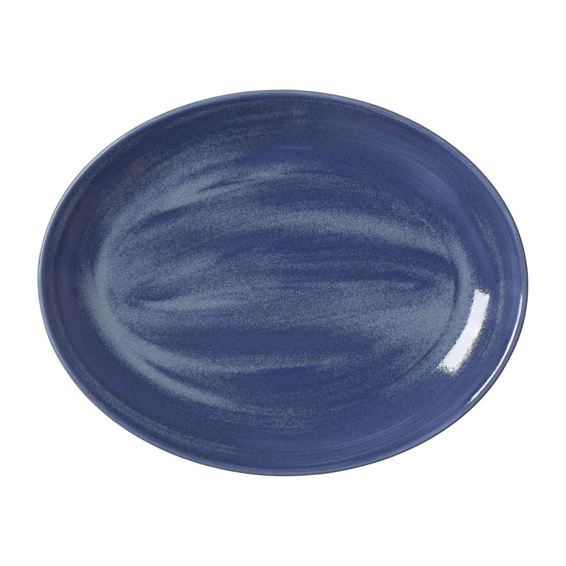 Steelite Revolution Bluestone Oval Coupe Plates 342mm (12 Pack)