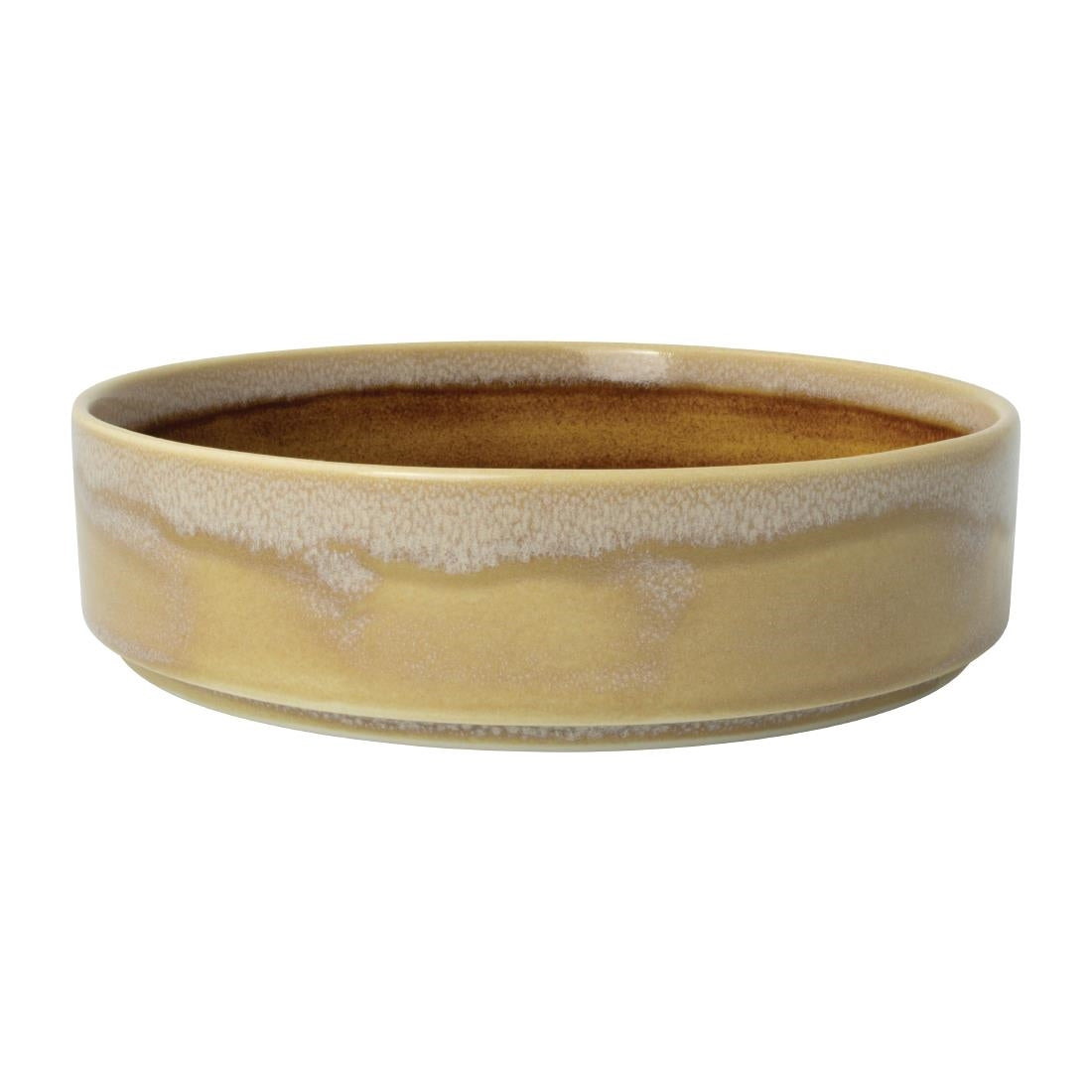 Steelite Aurora Vesuvius Amber Round Stacking Trays 203mm (12 Pack)