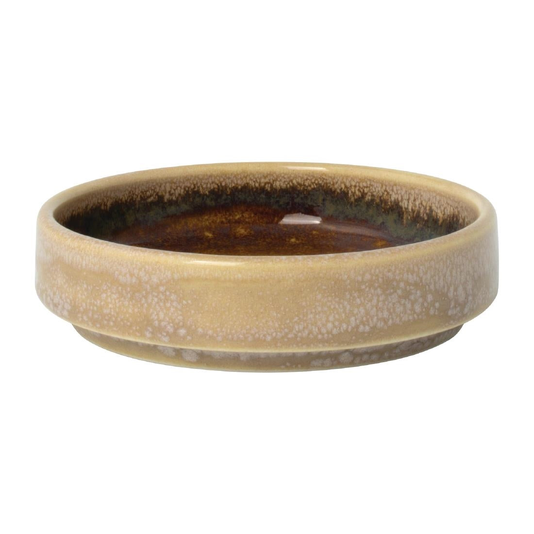 Steelite Aurora Vesuvius Amber Round Stacking Trays 100mm (12 Pack)