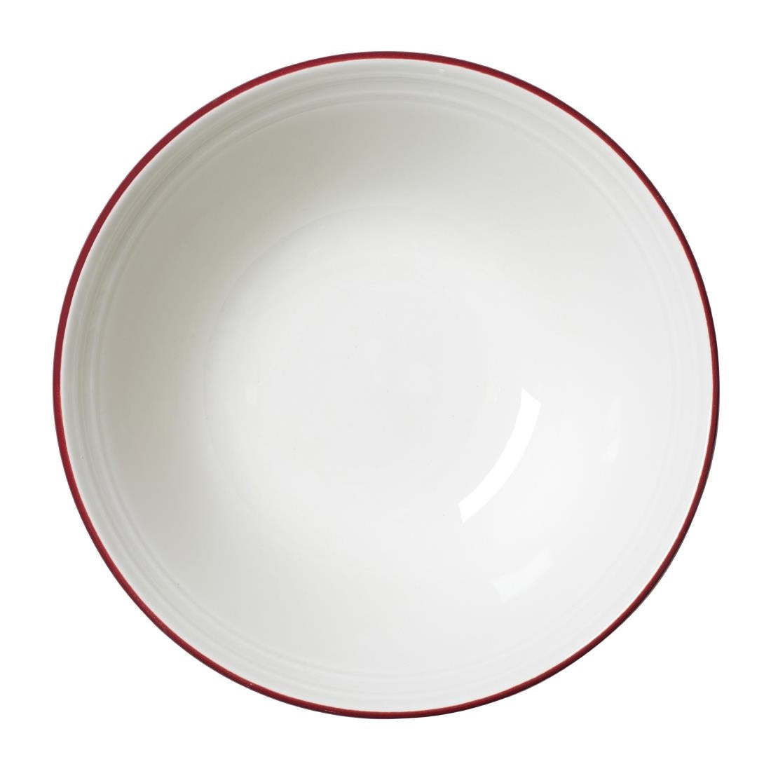 Steelite Bead Maroon Band Oatmeal Bowls 165mm (12 Pack)