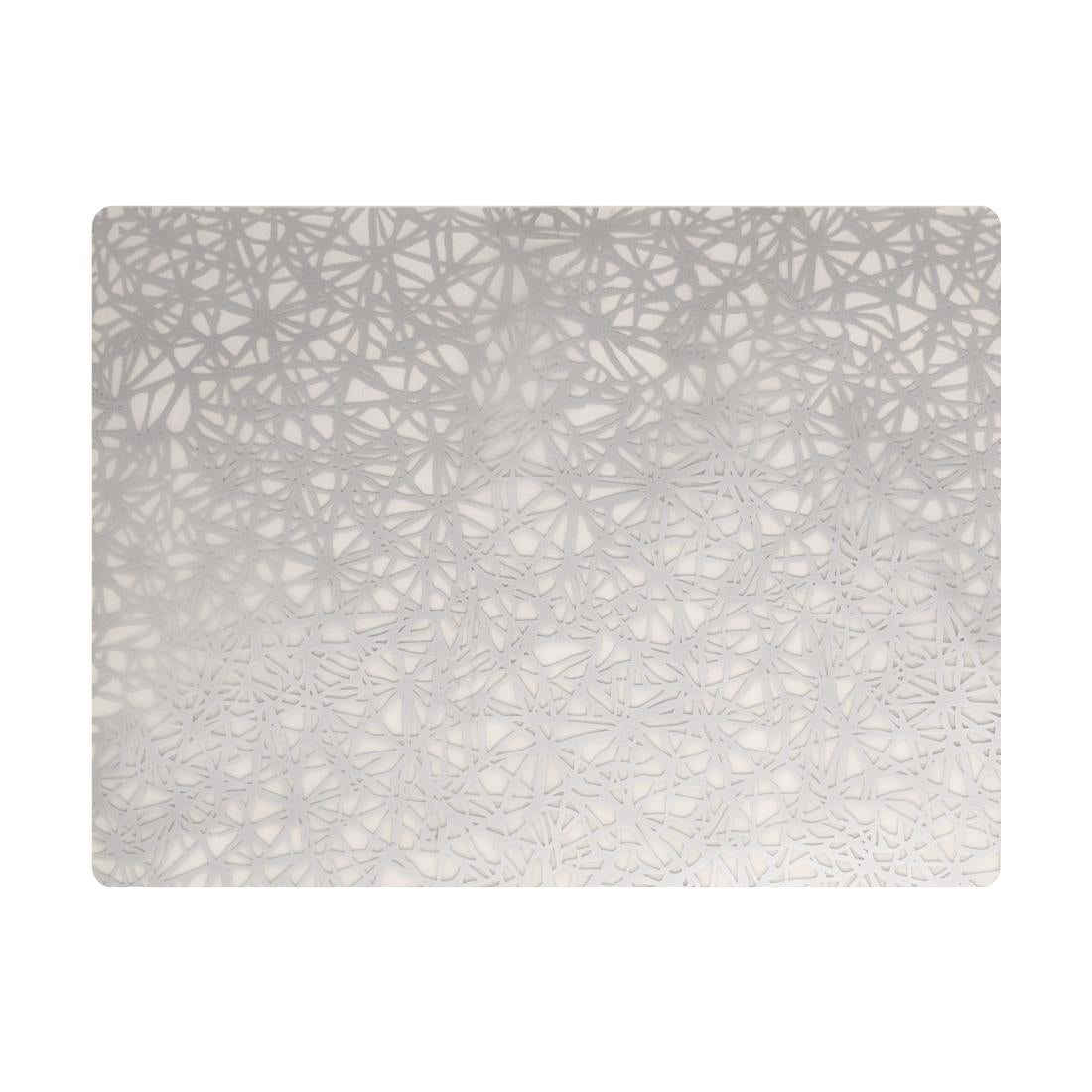 Steelite Modern Twist Silicone Placemat Silver Twine 305x406mm (12 Pack)