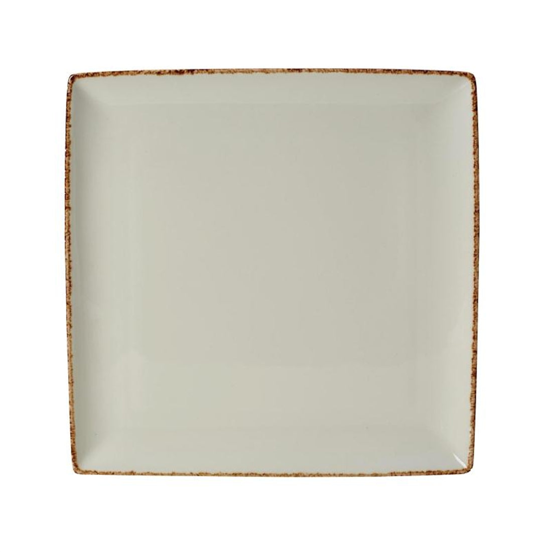 Steelite Brown Dapple Square One Plates (6 Pack)