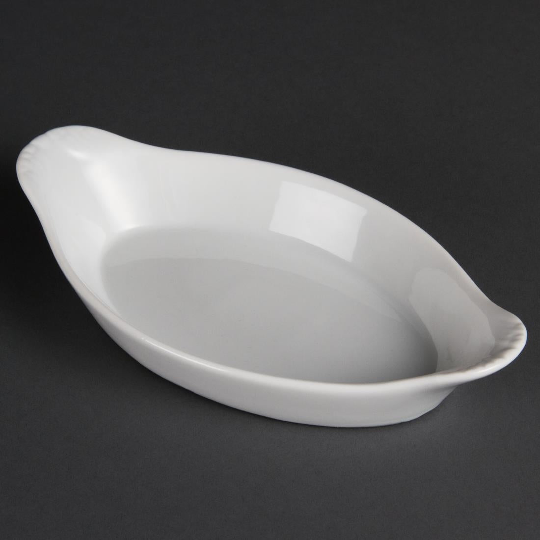Olympia Whiteware Oval Eared Dishes 204mm (6 Pack)