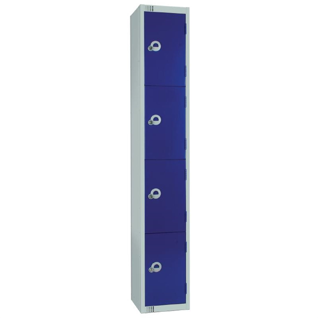 Elite Four Door Manual Combination Locker Locker Blue with Sloping Top