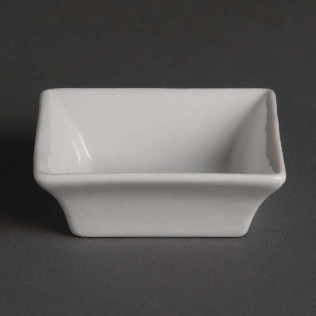 Olympia Whiteware Miniature Square Dishes 75mm (12 Pack)