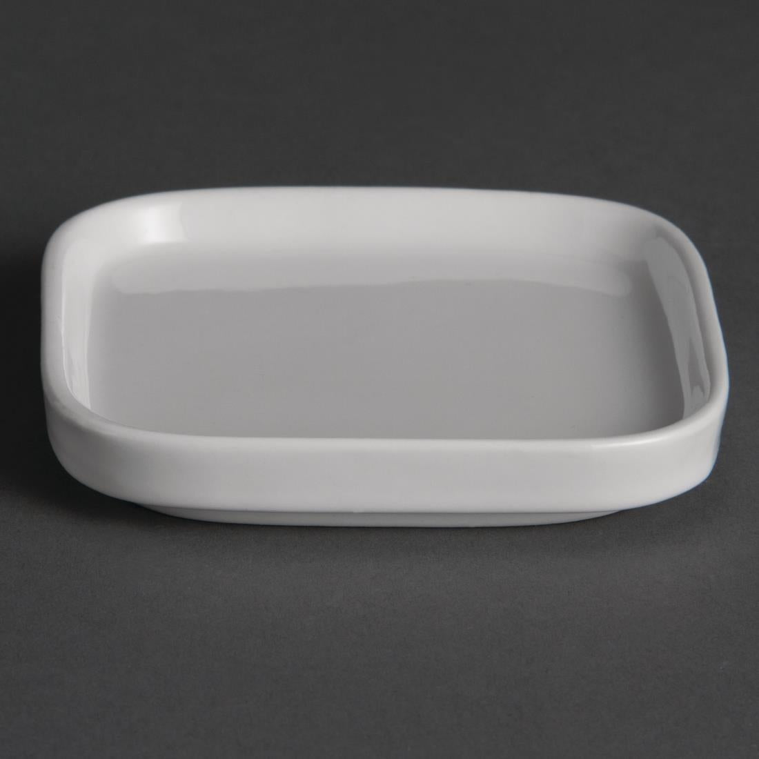 Olympia Whiteware Flat Miniature Dishes 93mm (12 Pack)