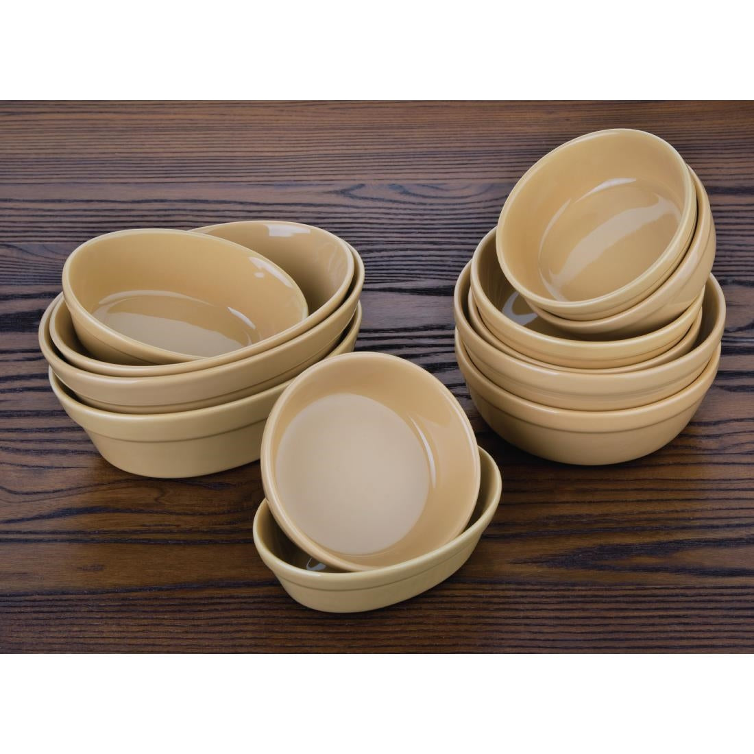 Olympia Stoneware Oval Pie Bowls 145x104mm (6 Pack)