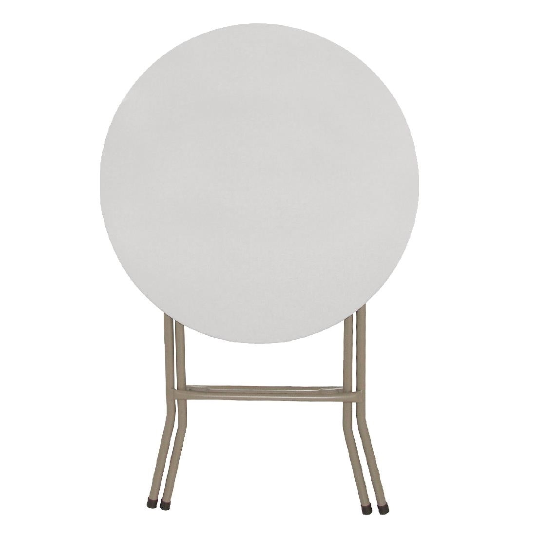 Bolero Round Folding Table Granite White 600mm (Single)