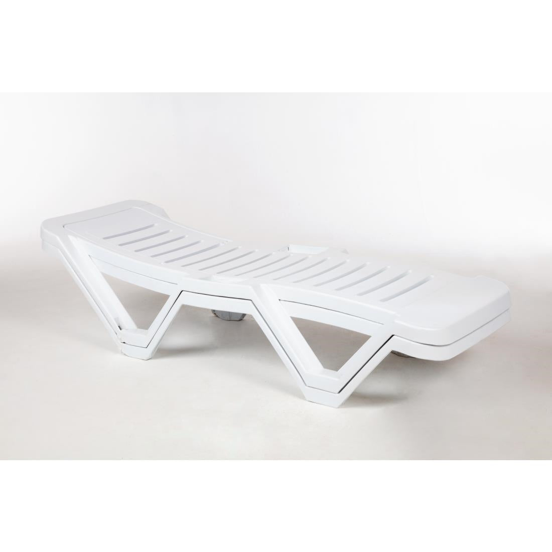 Polypropylene Sun Loungers White (2 Pack)