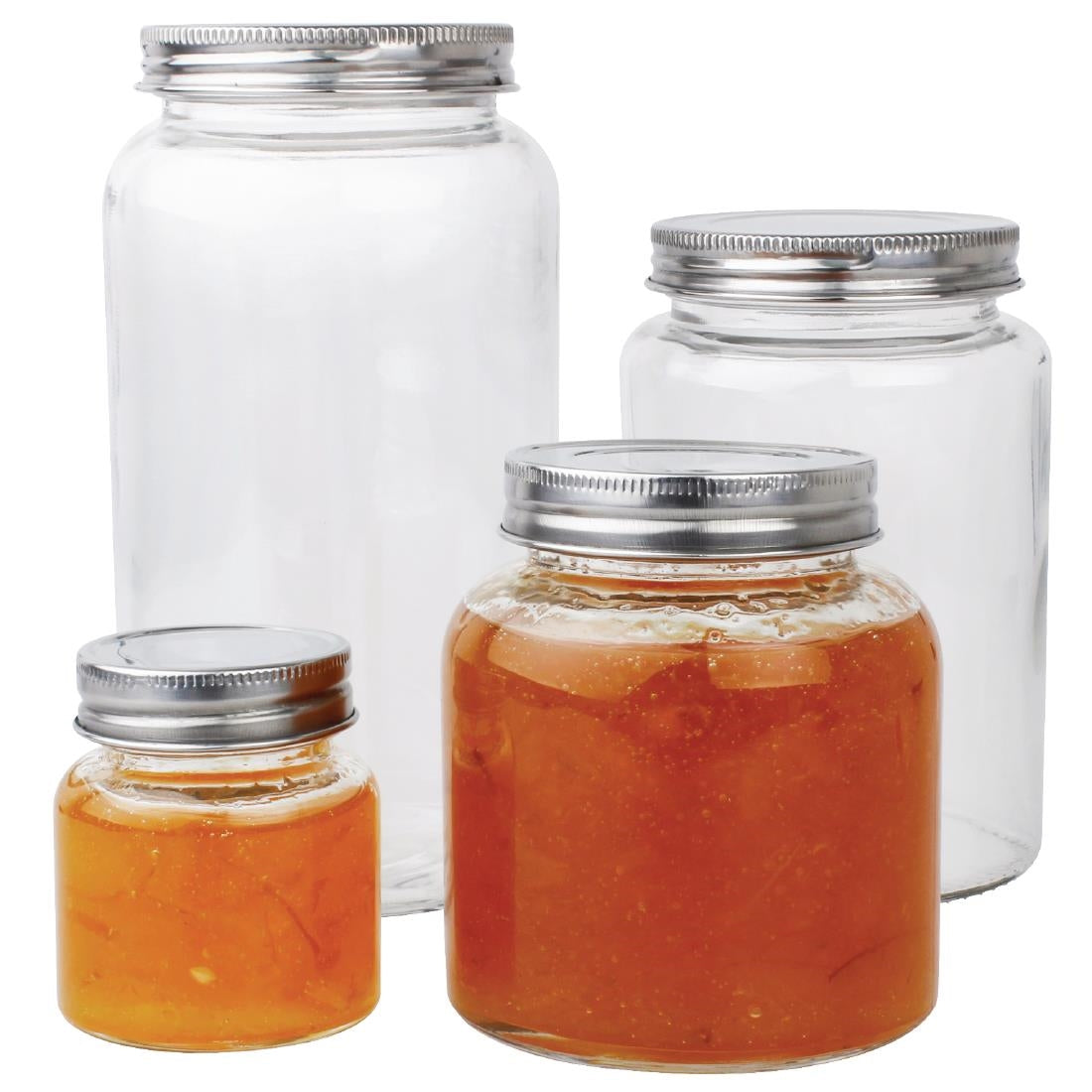 Vogue Glass Screw Top Preserving Jar 550ml (6 Pack)