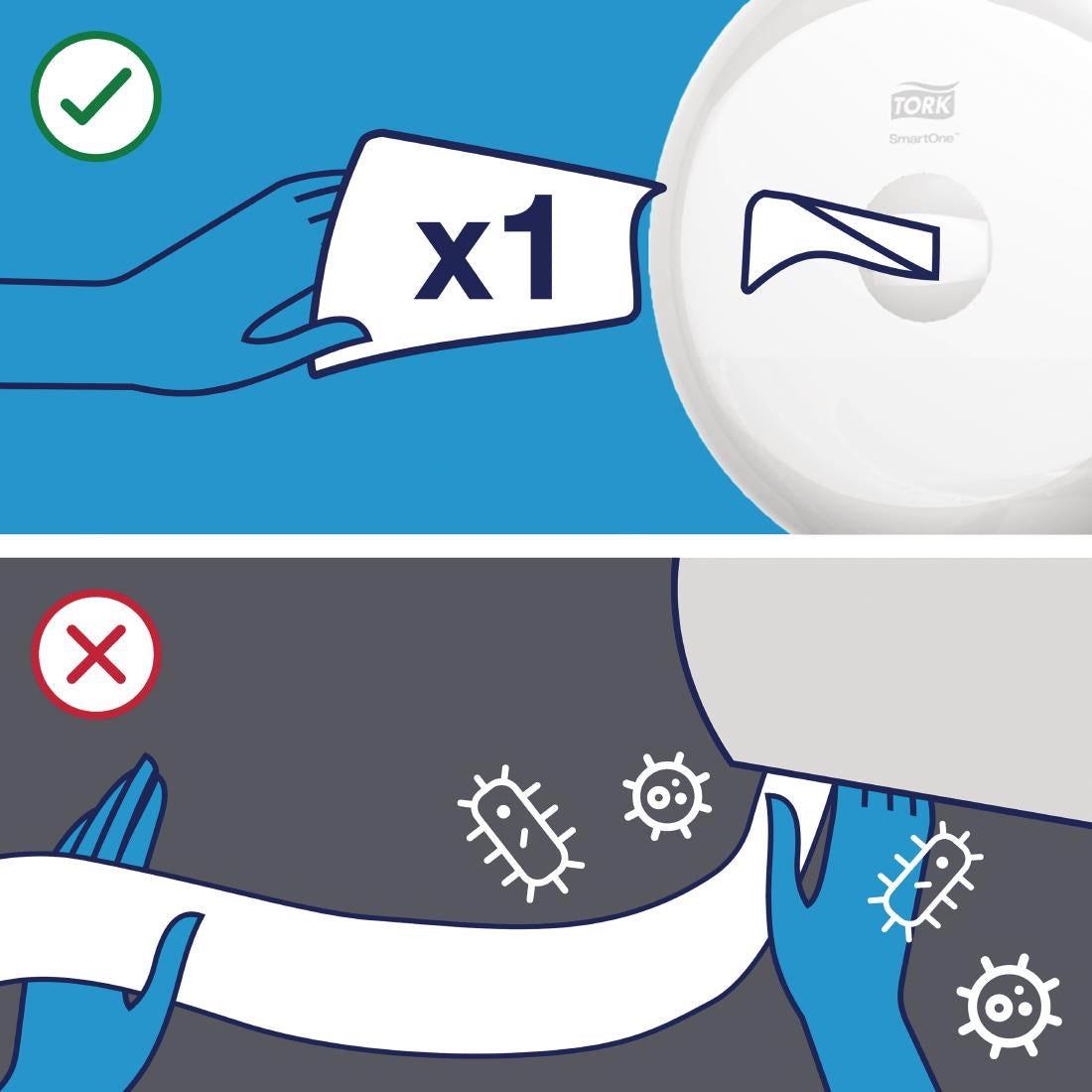 Tork SmartOne Mini Toilet Rolls (12 Pack)