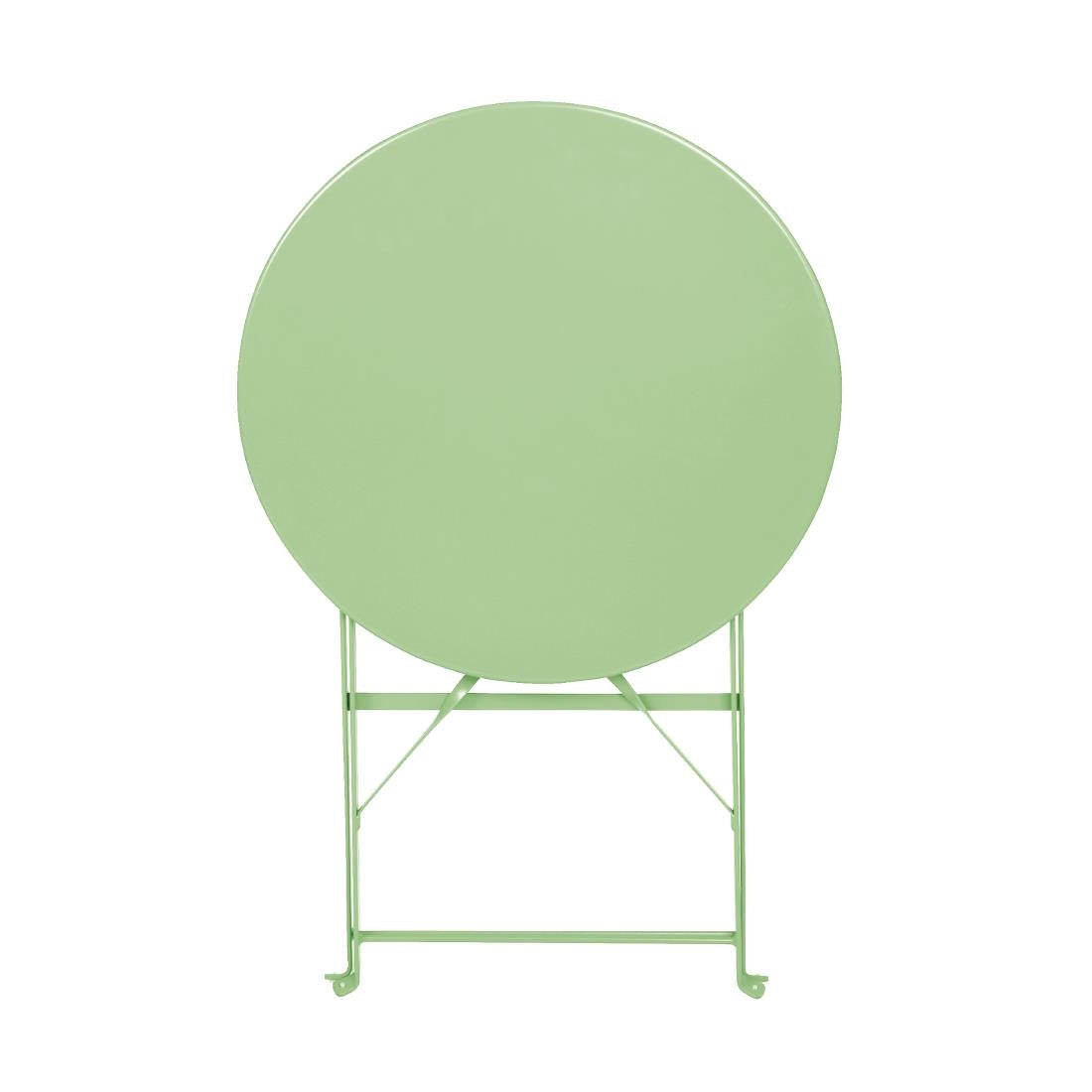 Bolero Perth Light Green Pavement Style Steel Table Round 600mm
