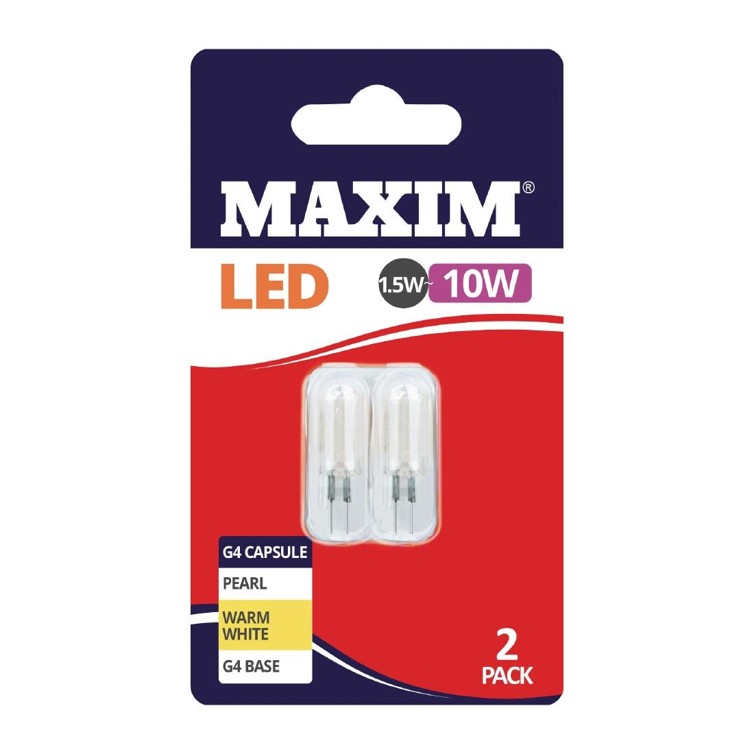 Maxim LED G4 Warm White Light Bulb 1.5/10w (2 Pack)