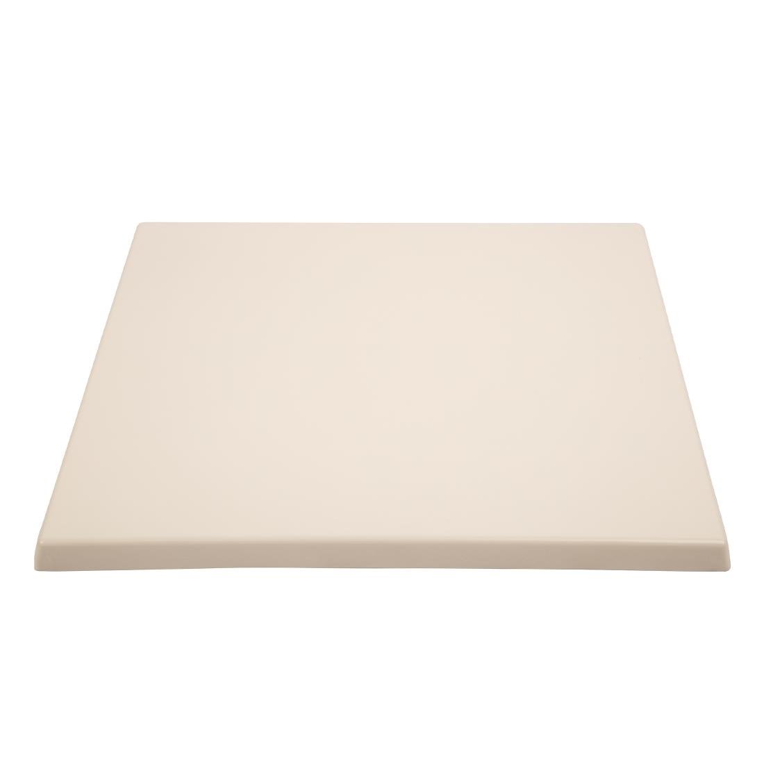 Bolero Pre-drilled Square Table Top White 600mm