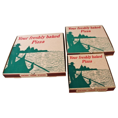 Amipak Compostable Printed Pizza Boxes 12" (100 Pack)