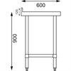 Vogue Stainless Steel Prep Table with Upstand 900mm