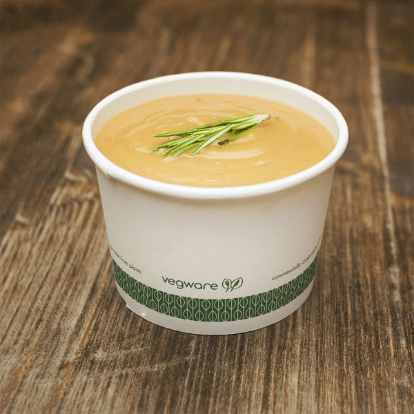 Vegware Compostable Hot Food Pots 455ml / 16oz (500 Pack)