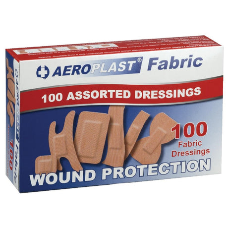 A-CARE Latex-Free Fabric Plasters 6 Sizes (100 Pack)