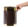 Bolero Waste Paper Bin Brown with Gold Rim 10.2Ltr