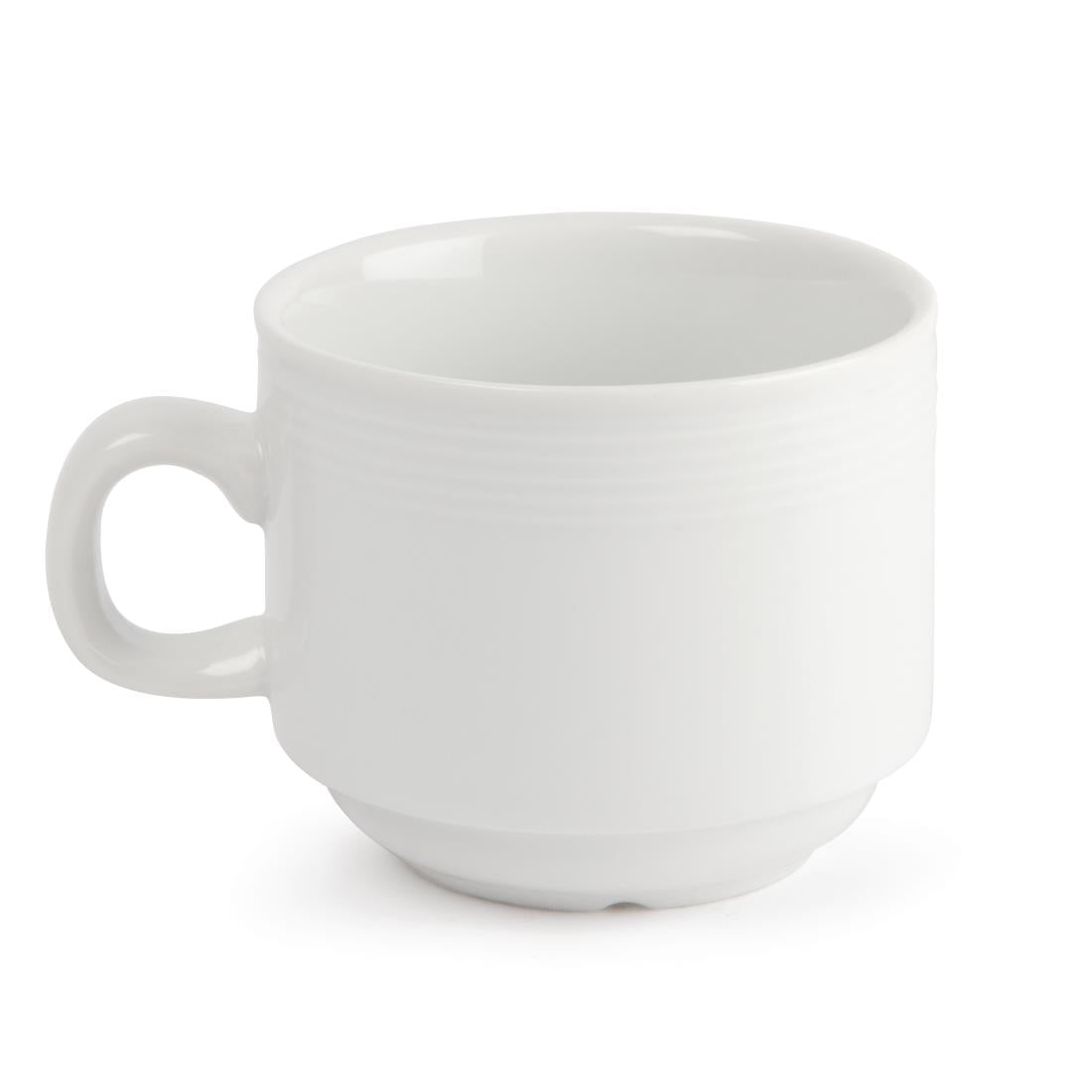 Olympia Linear Stacking Tea Cups 200ml 7oz (12 Pack)