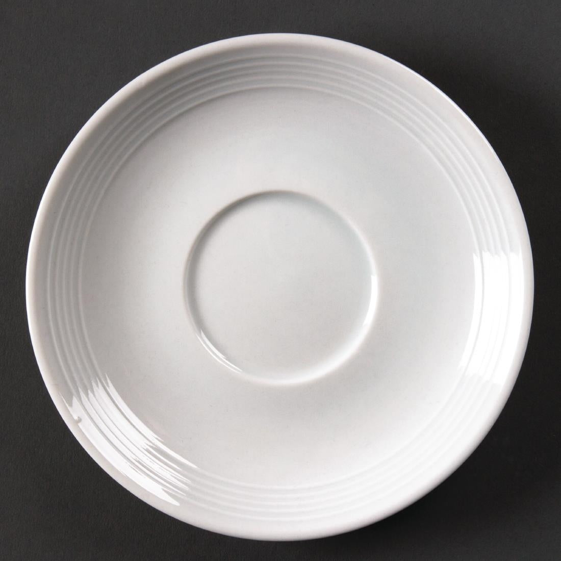 Olympia Linear Stacking Saucers White 60mm (12 Pack)