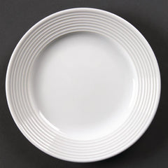 Olympia Linear Wide Rimmed Plates White 165mm (12 Pack)