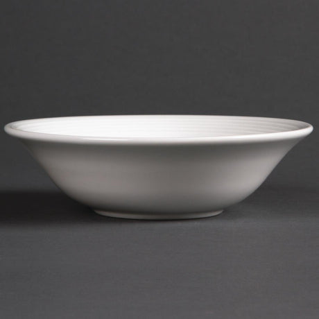 Olympia Linear Oatmeal Bowls White 150mm (12 pack)