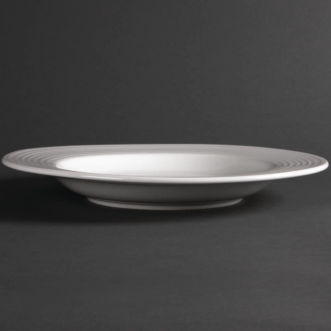 Olympia Linear Pasta Plates White 310mm (6 Pack)