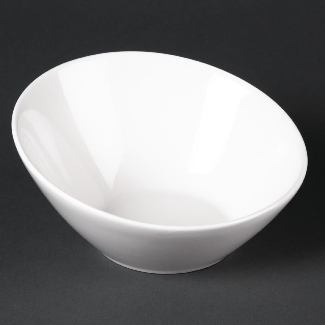 Olympia Lumina Oval Sloping Bowls White 148mm (6 pack)