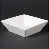 Olympia Lumina Square Bowls White 140mm (6 pack)