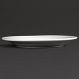 Olympia Linear Wide Rimmed Plates White 200mm (12 Pack)