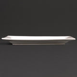 Olympia Lumina Wide Rim Rectangular Plates White 257x 155mm (4 pack)
